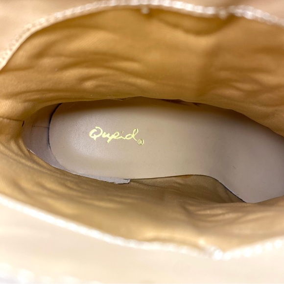 Qupid Texas Trip Embroidered Cowboy Booties Toffee Western Nude Women's Size 10 - Picture 2 of 6